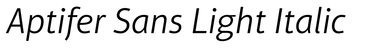 Aptifer Sans Light Italic
